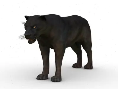 Black Panther Free low-poly 3D model