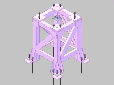 26401-Base for robot NACHI-NC510-Hight 1100 3D model