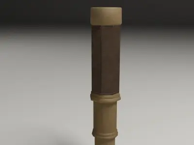 Pirate navigation telescope Low-poly 3D model