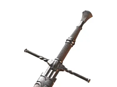 The witcher steel sword 3D model
