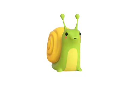 Cartoon Snail v007 - 3D Model Low Poly Low-poly 3D model