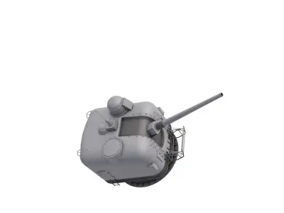 Mark 42 Naval Gun 3D model