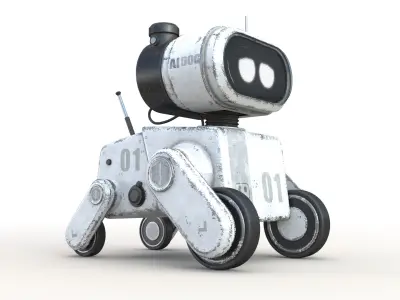 Dog Robot RIG 3D model
