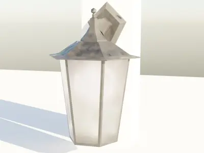 Low Poly Old Street Lamp Low-poly 3D model