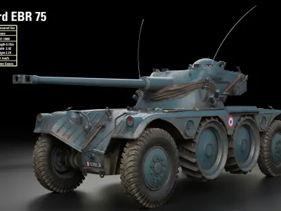 Panhard EBR 75 PBR Model 3D model
