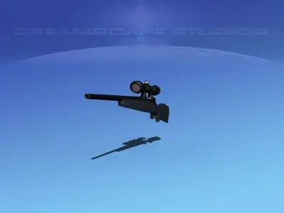 243 Rifle with Scope 3D model