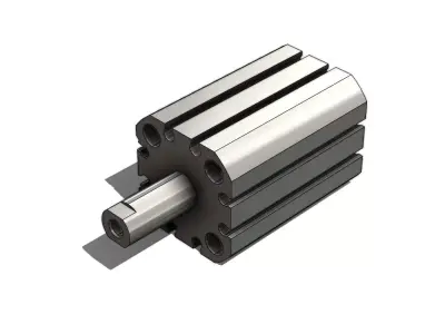 Cilindro Pneumatico SMC CD55B25 20 Pneumatic Cylinder 3D model