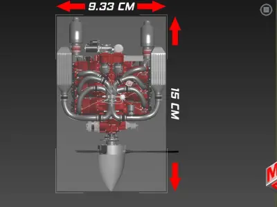Continental IO 550 engine - Ready for 3d Print - Special Edition 3D print model