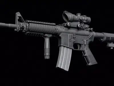 M4A1-ACOG Low-poly 3D model