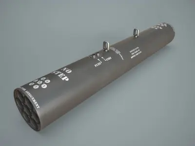  Missile Launcher M-260 Low-poly 3D model