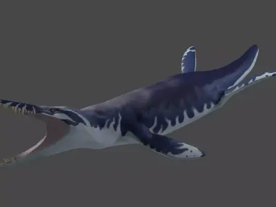 Pliosaur Low-poly 3D model