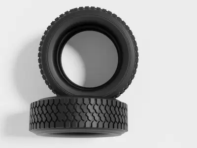 Low poly Lorry Tire Low-poly 3D model