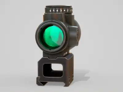 Trijicon MRO sight Low-poly 3D model