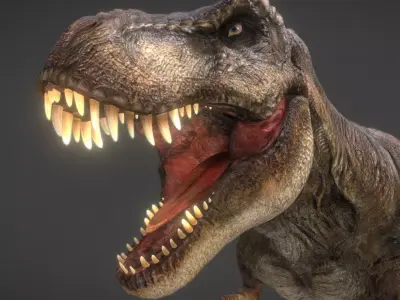  TREX Jurassicpark inspired Low-poly 3D model