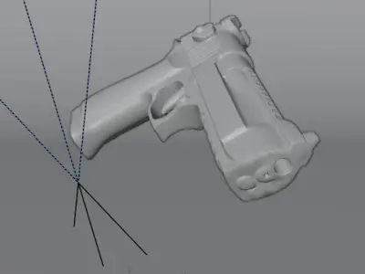 High-Quality 3D Model of Desert Eagle  Low-poly 3D model