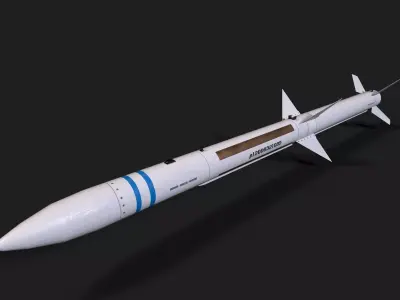 pl12 air to air missile Low-poly 3D model