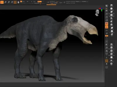 Dinosaur Shantungosaurus Sculpt Project 3D model