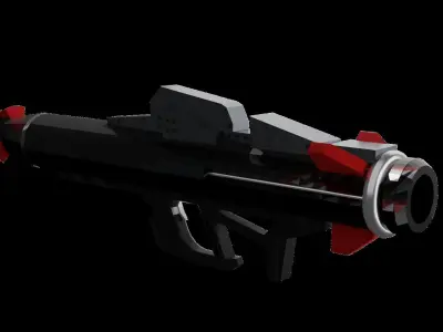 A02 Rocket Launcher Shark Low-poly 3D model