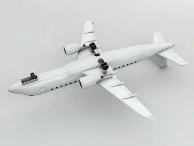 Embraer ERJ 175 - Generic White Low-poly 3D model