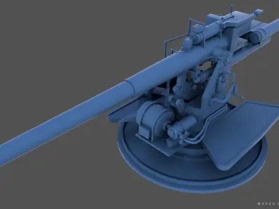 QF4-7inch Mark VIII - Personal license - 1-72 scale 3D print model