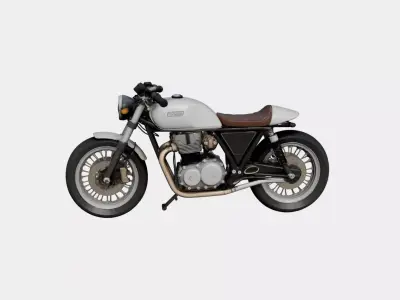 Cafe Racer Motorcycle 3D Model Vintage Frame Custom Bike 3D model purchase
