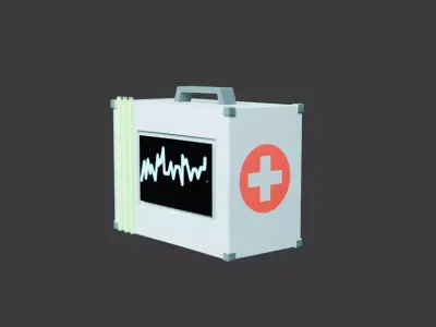 Sci-Fi Medical Kit - Cyberpunk Health Prop - PBR 2K Low-poly 3D model