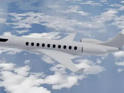 Generic Private jet Low-poly 3D model