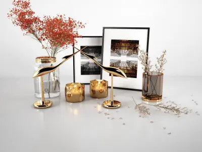 Decorative set 001 Free 3D model