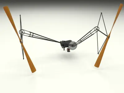 Wright Flyer Propulsion Animated 3D model