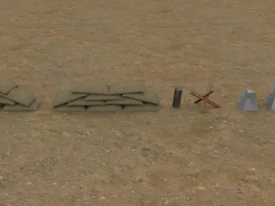 Defenses pack Free low-poly 3D model