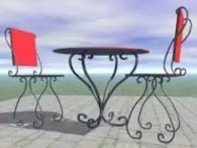 garden furniture set Free 3D model