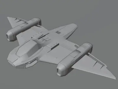 Spaceships - Low poly spaceship Low-poly 3D model