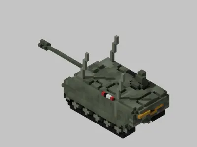 AMX 10M Acra Tank Voxel Low-poly 3D model