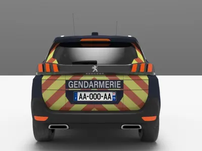Gendarmerie Peugeot 5008  3D model