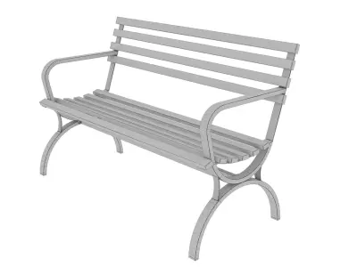 park bench 3D model purchase