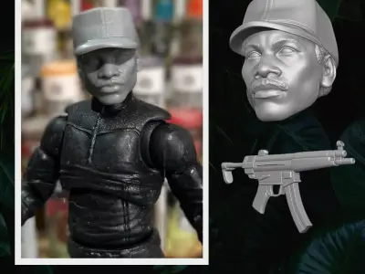 Dillon Predator fan art 3D printable Files For Action Figures 3D print model