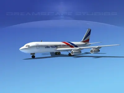 Boeing 707 USA Tours 3D model
