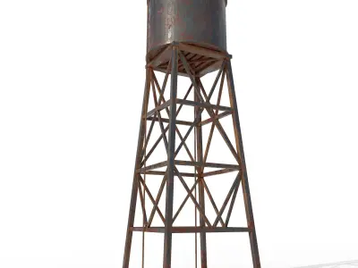 Water Tank Low-poly 3D model