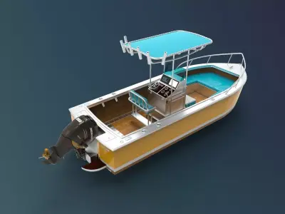 Boat luxury 1 3D model