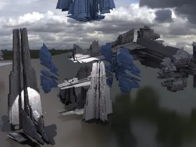 Stargate Pyramid City 3D FBX file 12 models 3D model