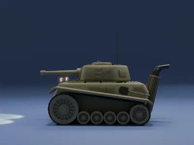 Low Poly Tank Low-poly 3D model