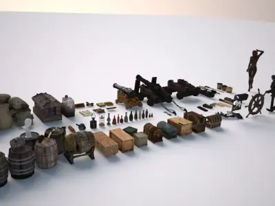 Ship Pirate Pack 3D model