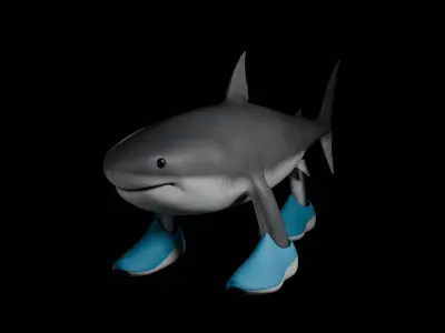 Tralalero Tralala Low-poly 3D model