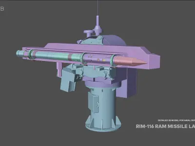RIM-116 RAM Missile Launcher  3D model
