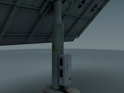 SOLAR set 1 panel Low-poly 3D model