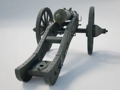 Heavy French Field Cannon 3D model