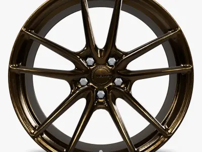 Velgen Wheels Lightweight Series VF5 Wheel Gloss Bronze Mustang Low-poly 3D model