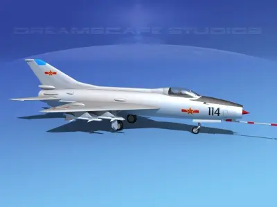 MIG-21 Fishbed V14 3D model