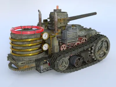 GM T-70 Steampunk Tank 3D model