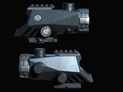 Red dot sight Low-poly 3D model